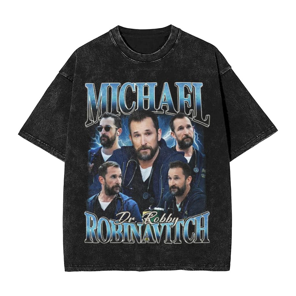 Stylish Men Women The Pitt Tee Shirt Oversize Washed Dr. Jack Dr. Robby T Shirts Outfits