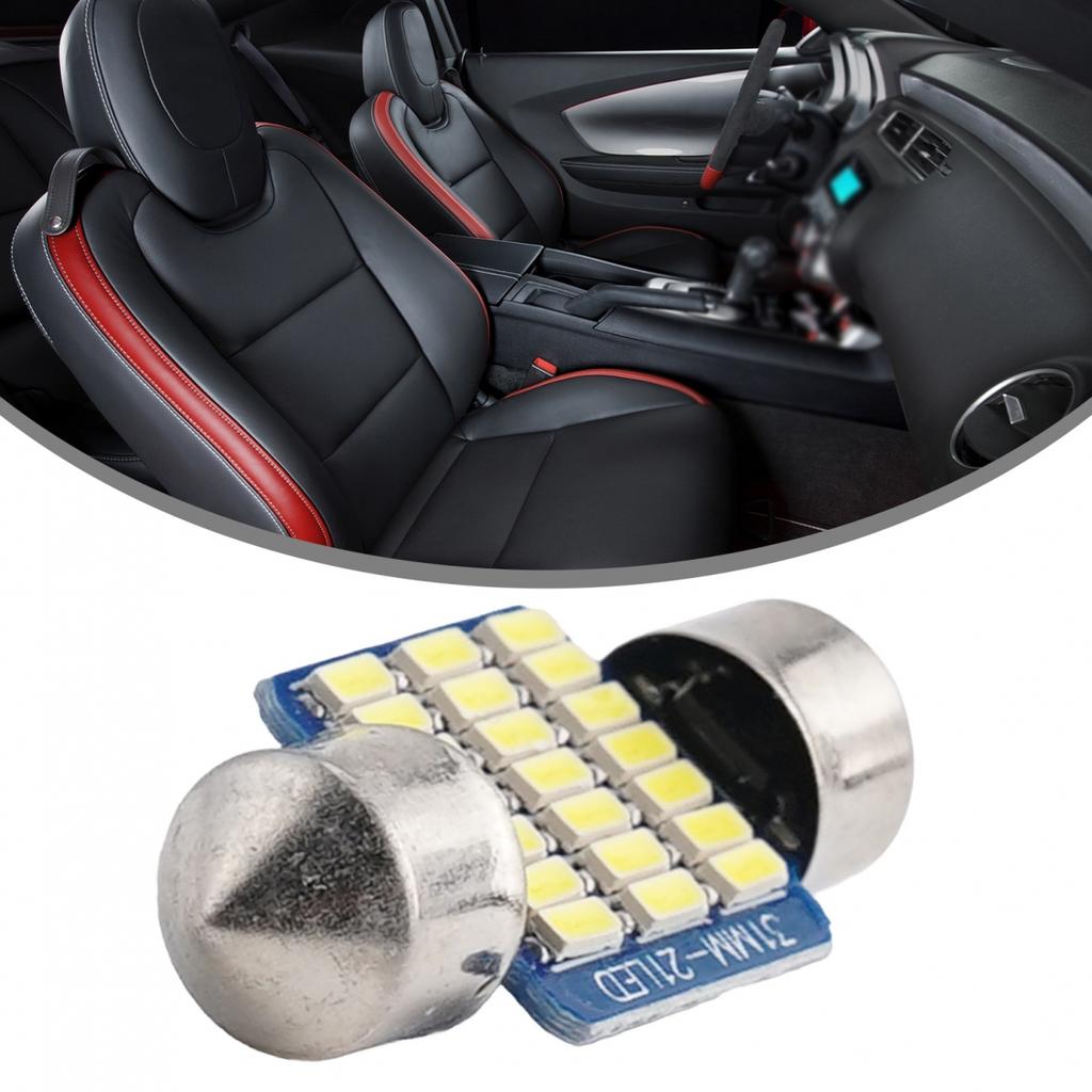 White 31MM LED Car Interior Dome Map Door License Plate Light Bulb DC 12V 600LM