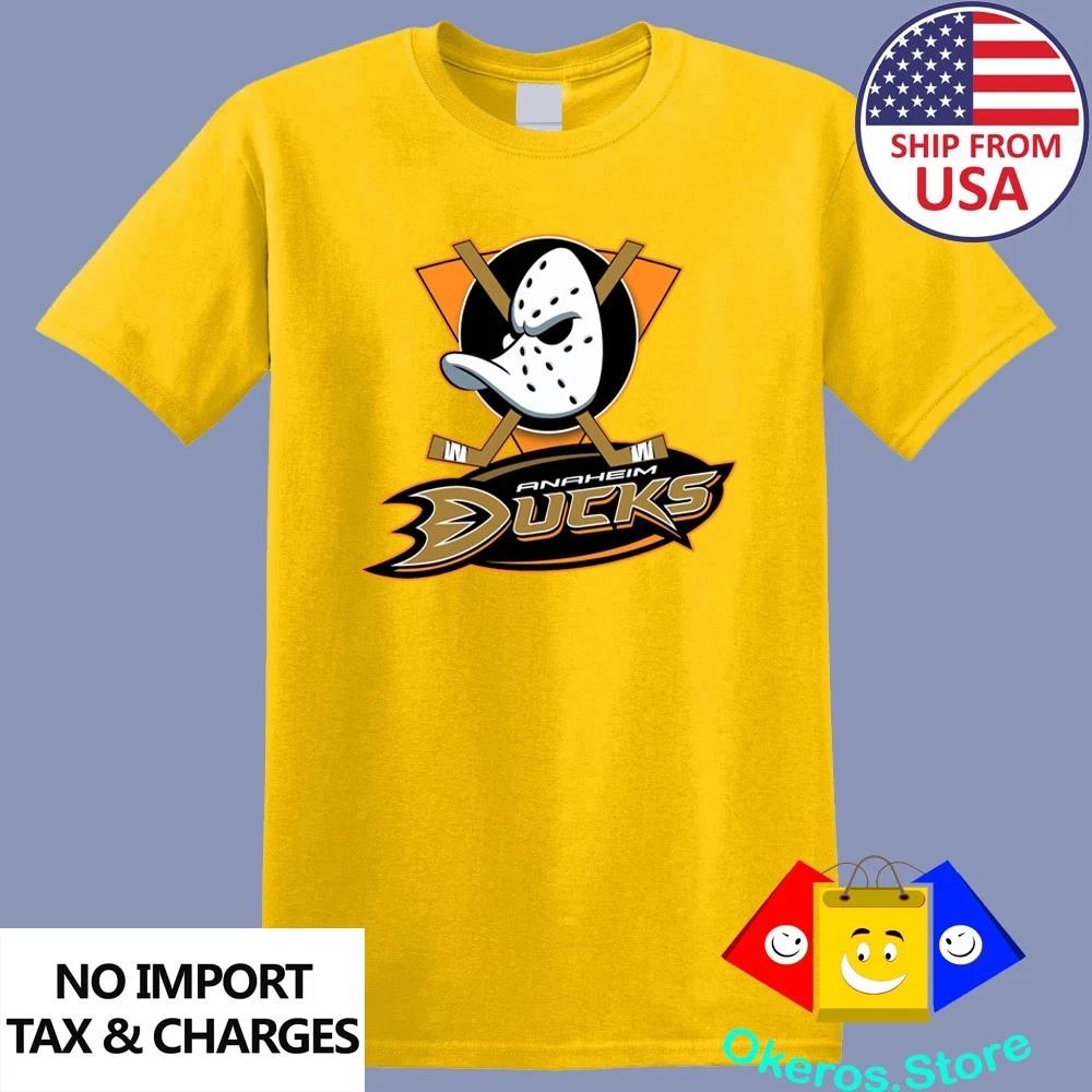 Mighty Ducks Anaheim Hockey Team Men s Yellow Size S to 5XL 4XL