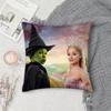 Movie W-Wicked Pillow Case Square Double-Sided Printing Short Plush Sofa Cushion Cover Bedroom Bedside Pillow