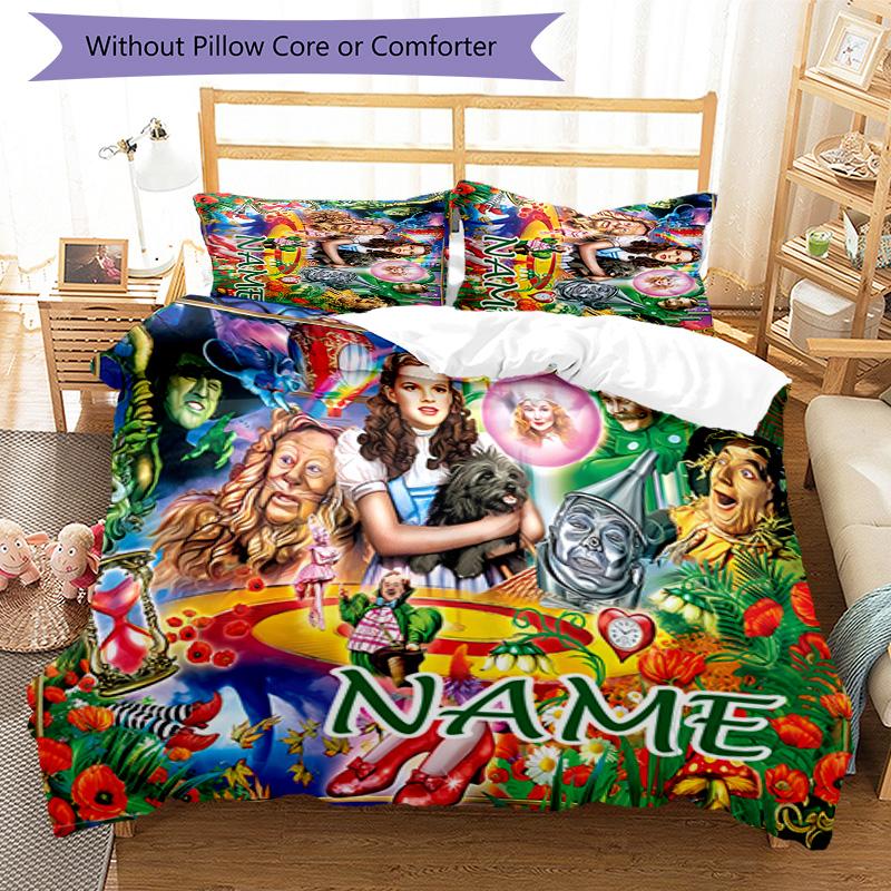 3pcs The Wizard of Oz4 Cover Set - Personalized Name, HD Printed Bedding with 1 Cover and 2 Pillowcases - Perfect for Home Decor, Easy Care