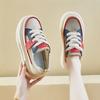 2025 Hot Sale Ladies Shoes Lace-up Women's Vulcanize Shoes Fashion Color Matching Mesh Best Seller Comfortable Casual Sneakers