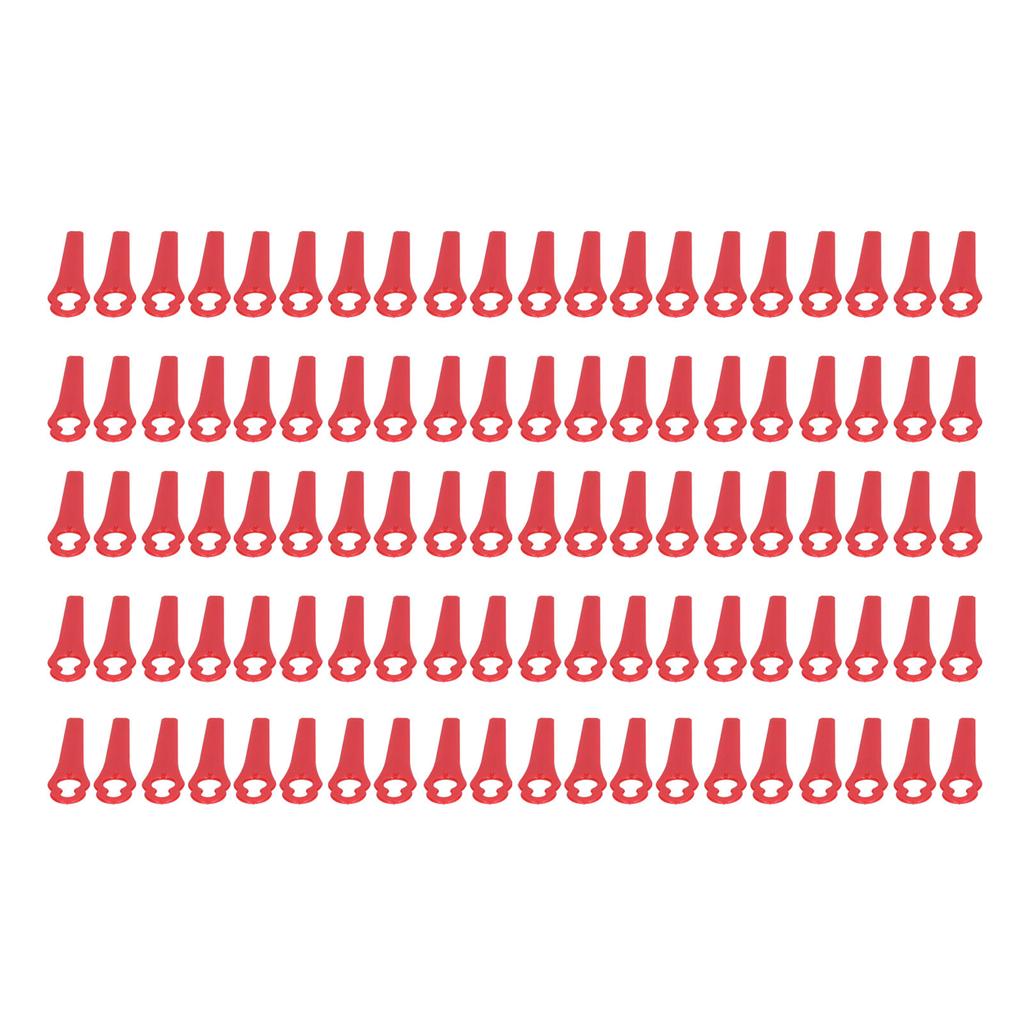 100Pcs Plastic Cutter Blades Lawn Mower Cutting Tool Replacement Garden Pruning AccessoriesRed