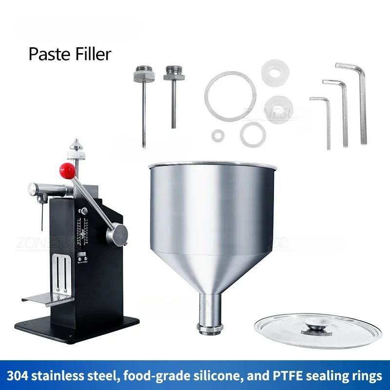 Manual Liquid Paste Bottle Filler Cosmetic Cream Pasta Sauce Peanut Butter Food Packaging Equipment Honey Filling Machine