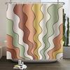 Retro Boho Shower Curtain - Vibrant 70s Floral & Mushroom Designs for Cozy Bathroom Décor, Waterproof, Easy Care & Groovy Vibes