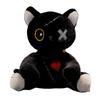 Gotischer Darkpunk Stil Dunkles Thema Stimmung Katze Plüschtier Weiches Kissen Cartoon Kätzchen Kuscheltier Halloween Geschenke