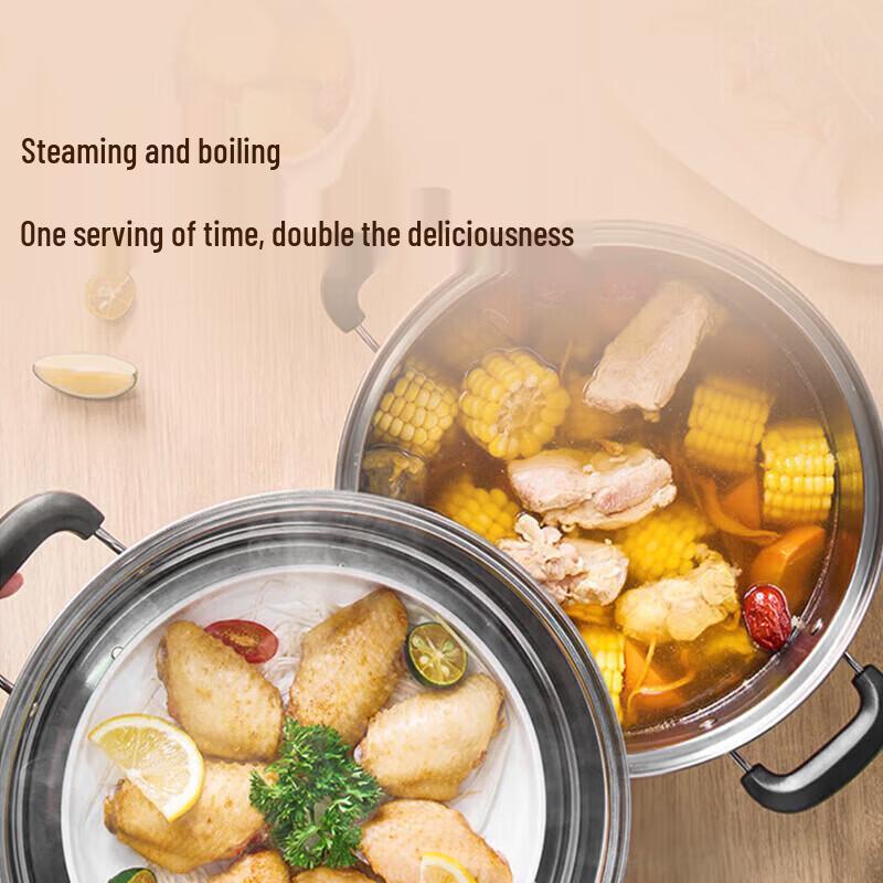 

Midea 24cm Stainless Steel Steamer & Soup Pot