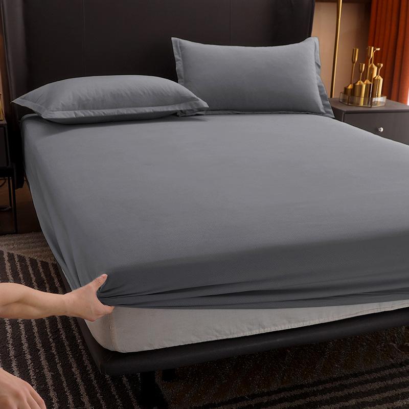 All-Cotton Non-Slip Fitted Bed Sheet and Mattress Protector