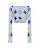 Kwajipyuliti Chrome Argyle Crop Top (Blue)