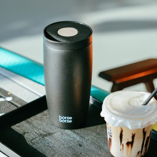 BOTTLE BOTTLE Tumbler, 500ml, One-Touch Closure, Leak-Proof, Vacuum Insulated, Thermos Mug for Coffee and Tea, Keeps Hot or Cold, Stainless Steel, Por