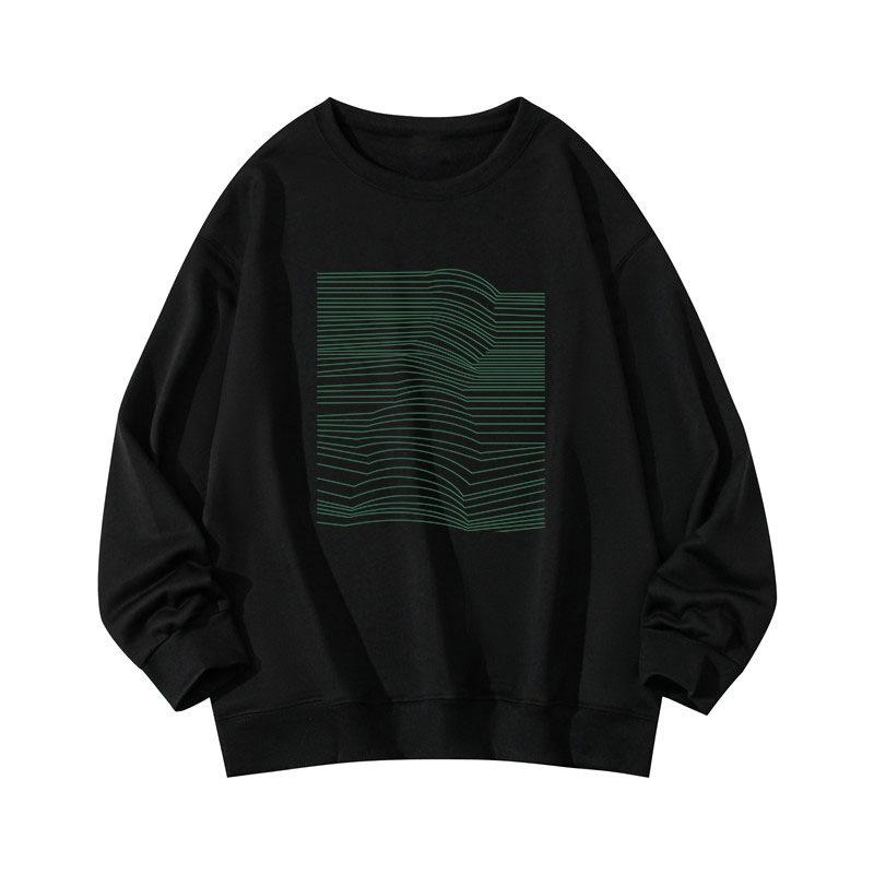 Ladies Pattern Print Pullover Sweatshirt for Autumn Winter Women Oversized Round Neck Long Sleeve Casual Hoodie