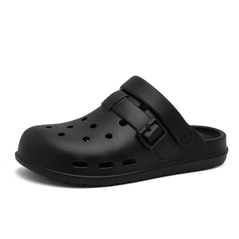 Fashion EVA Men Slippers Soft Outdoor Home Women Casual Shoes Non-slip Couple Garden Shoes Waterproof Chef Shoes Nurse Doctor Sandals