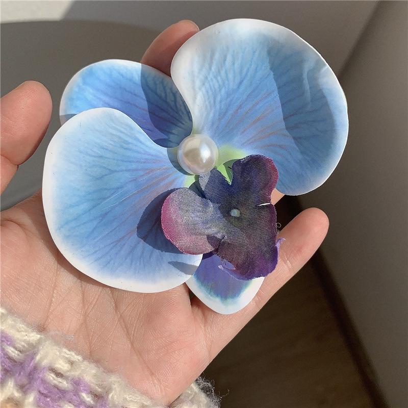 Fermaglio per capelli Phalaenopsis Rosa Dolce 2024 - Accessorio Floreale a Becchi d'Anatra da Donna per Primavera/Estate