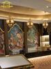 Saudi Arabia Design Luxury Gold Lustre Pendant Lights LED E27 Hollow Carving Southeast Asia Hanging Lamp Restaurant Store Cafe