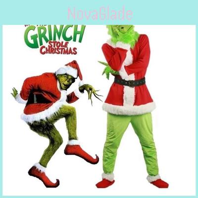 Halloween And Christmas Grinch Stole Christ Cosplay Costume Accessory Set For Party Wear