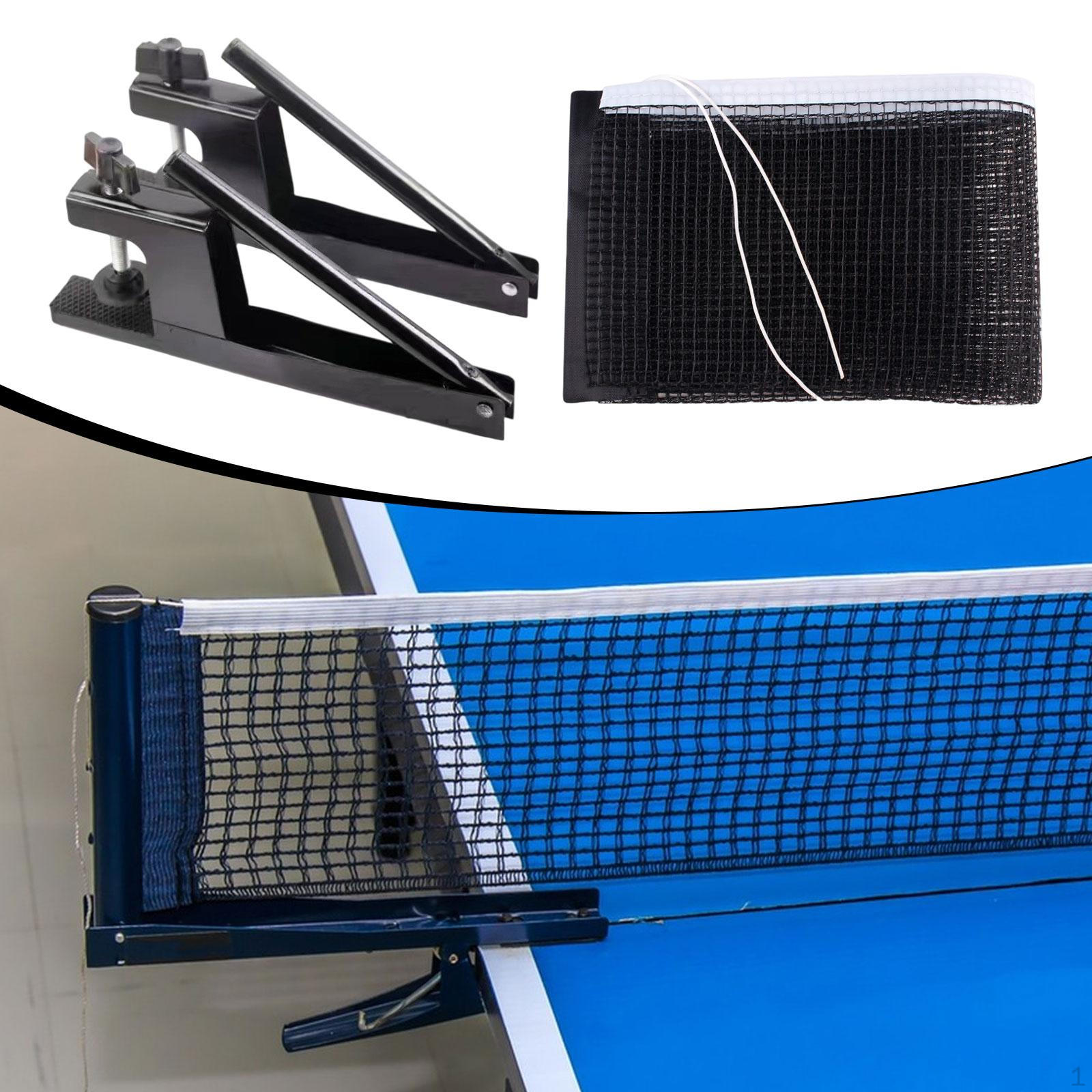

Table Tennis Net Posts Set, Equipment Pingpong with Clamps, Practice Mesh for Games