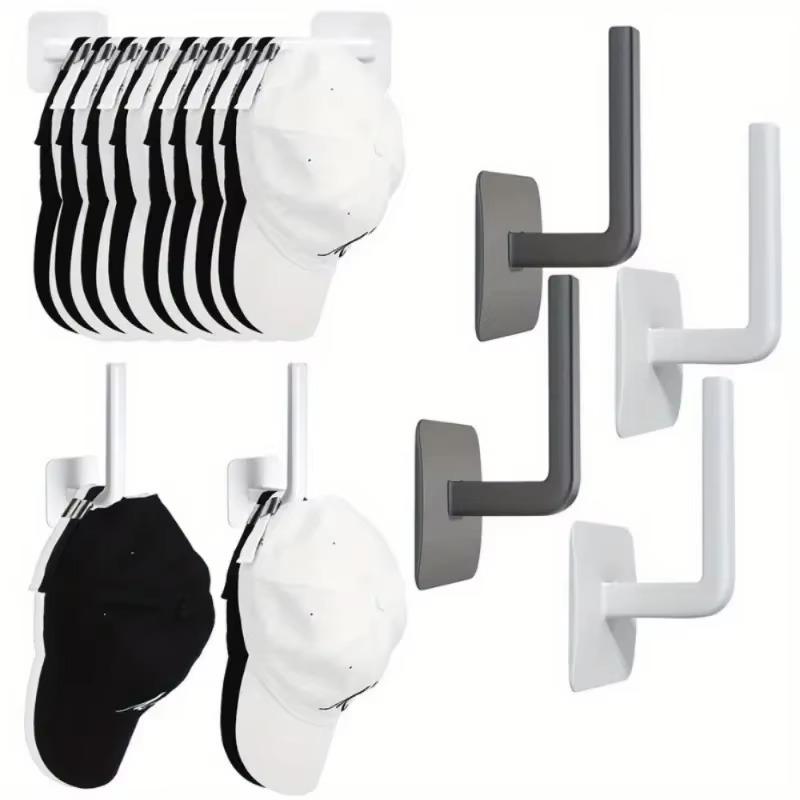 10Pcs Cap Holder Hat Rack for Baseball Caps Adhesive Hat Hooks Vestibule Hanging Clothing Tube Paper Cup Drain Hook