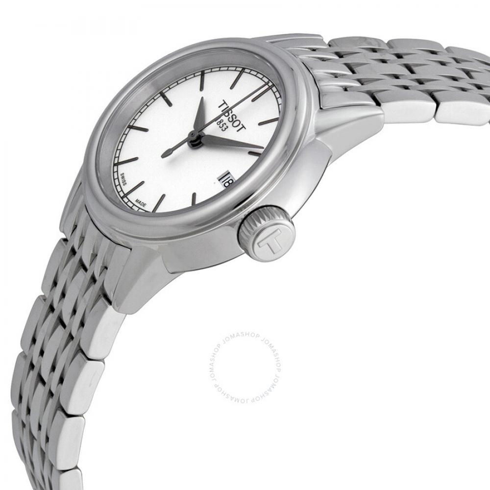 Tissot Carson White Dials Stainless Steel Ladies Watch T0852101101100 T085.210.11.011.00