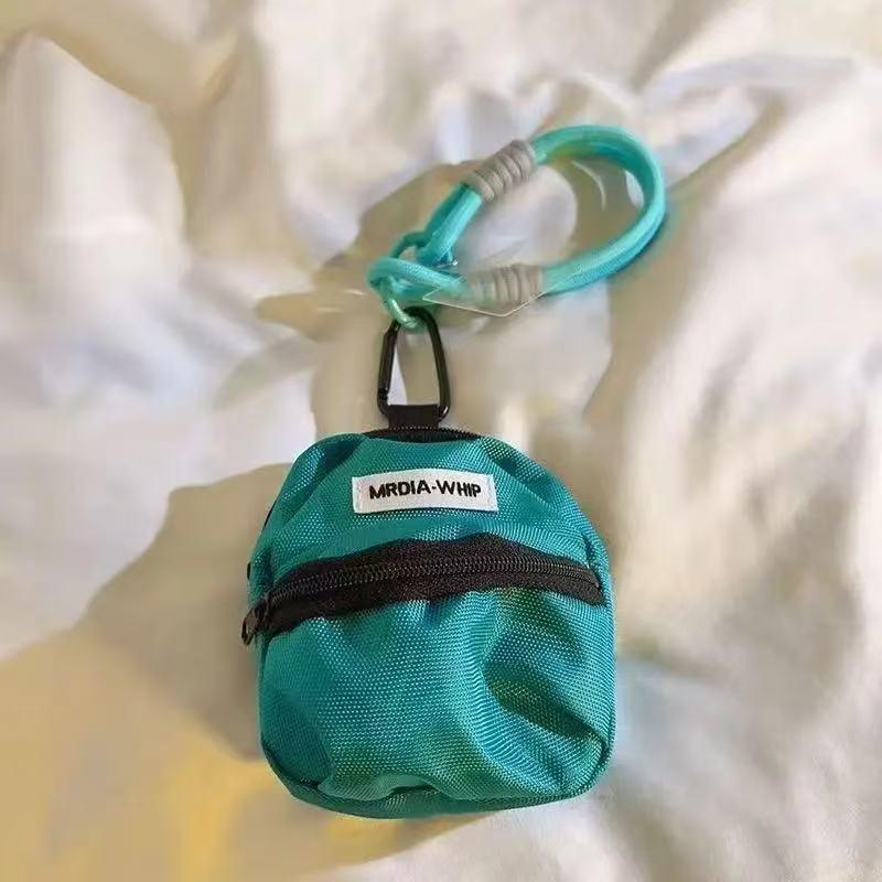 Trendy Colorful Soft Small Backpack with Coin Purse, Hand Strap & Contrasting Color Lanyard Pendant