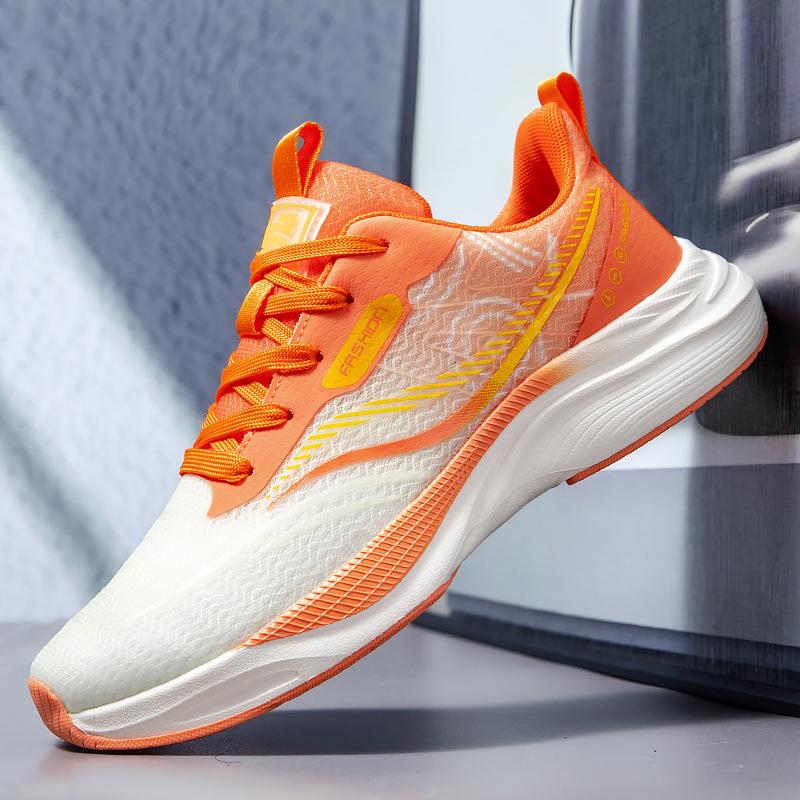 Men's shoes spring and summer new breathable non-smelly feet trendy brand high-end sports shoes men's and women's same breathable mesh running shoes