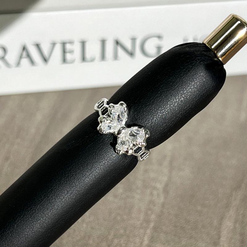 

2026 Butterfly Condensation Luxury Flash Diamond Butterfly Series Ins Cold Wind Light Luxury Ring Women s Fashion Temperament Niche Versatile Ring Resizable