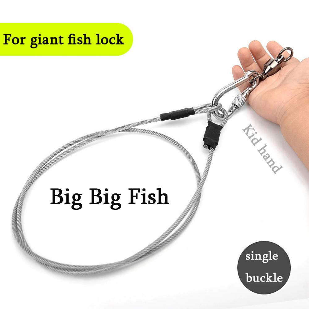 5m Snaps Fishing Lock Buckle for Giant Big Live Fish Tackle Accessories Stainless Steel Chain Stringer Float Sea Bass Lure Live Fish Lock belt