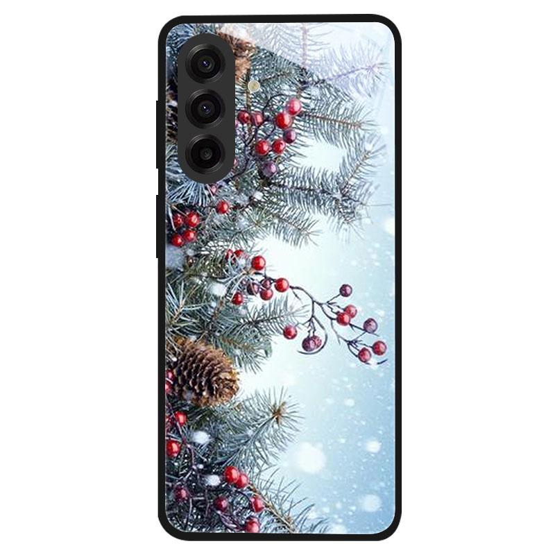Christmas Style Tempered Glass Case For Samsung Galaxy S24 S22 S21 S23 S25 Ultra Fe Shockproof Cover S25FE S25 Edge Shell Coque