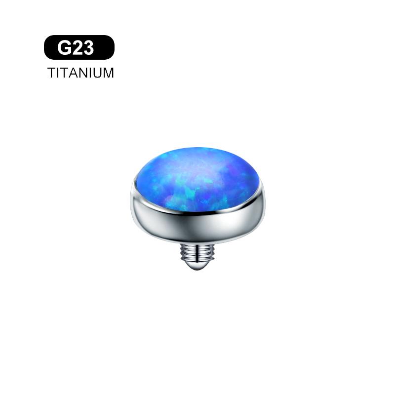 G23 Titanium Piercing Nariz Opal Gem Septum Nose Ring Conch Tragus Helix Earring DIY Sexy Body Jewelry 1PC