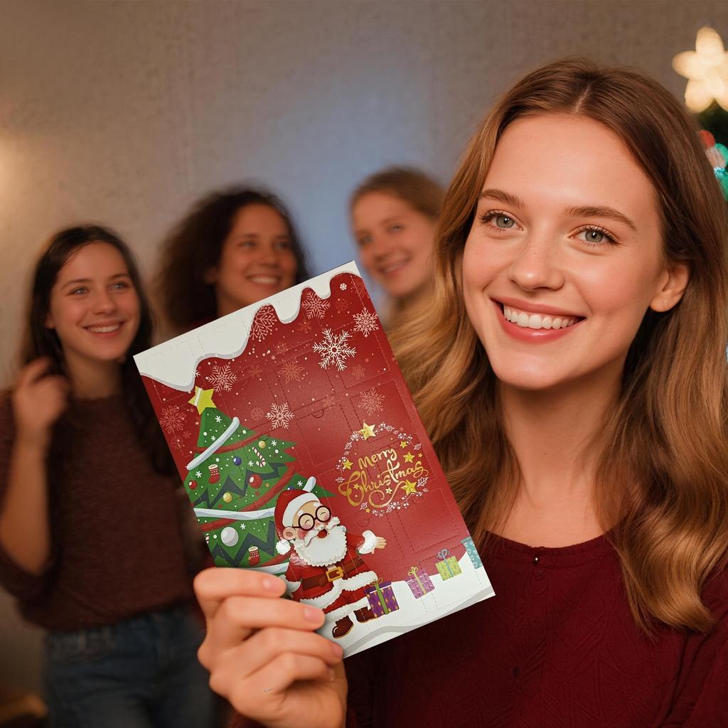 Christmas Blind 24grid Hole Music Festival Advent Animals Children's Gift 24day Digital Countdown Calendar