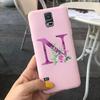 For Samsung Galaxy S5 I9600 Phone Case Flower Initial Alphabet Case For Samsung S5 Neo S 5 G900 G903F SM-G900F Soft Silicon Case