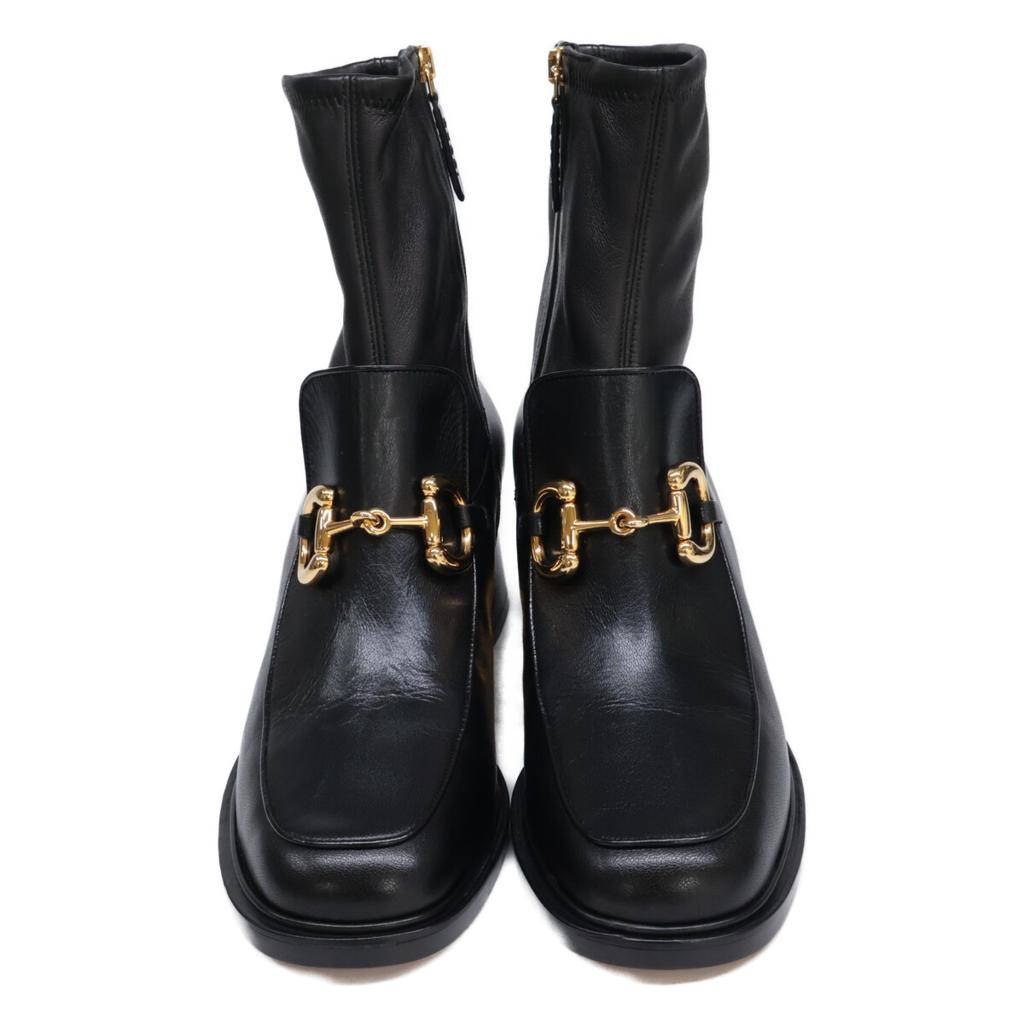GUCCI 719830 Horsebit Women's Boots shoes 41 blackUsed
