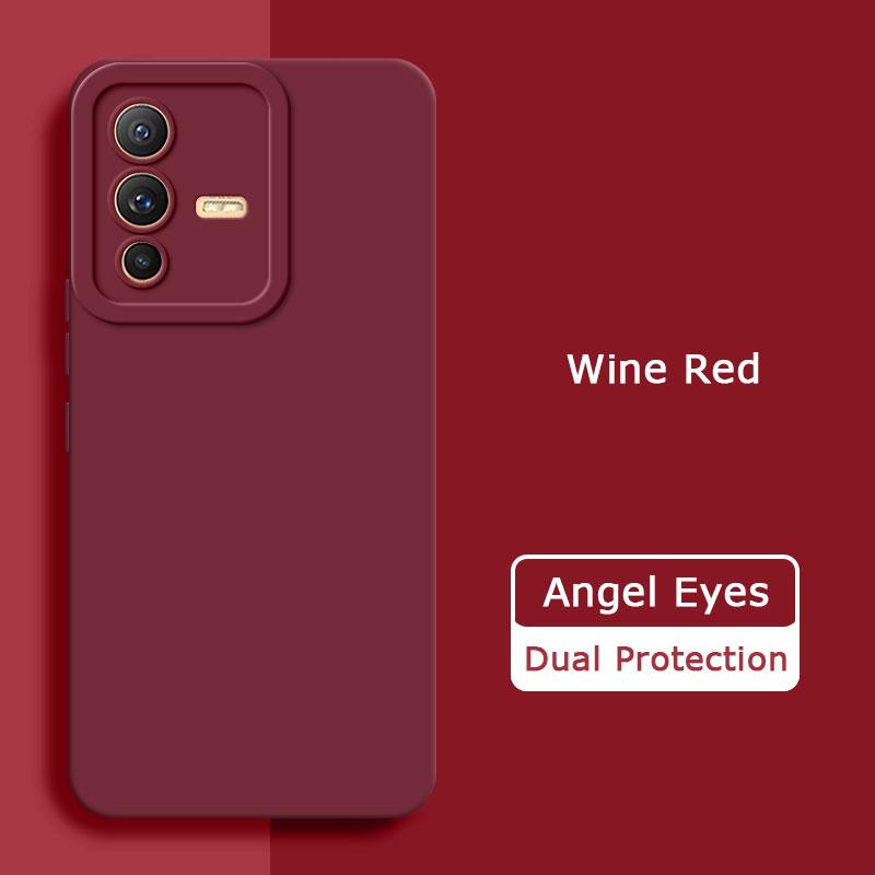 Angel Eyes Square Liquid Silicone Phone Case for VIVO V23 Pro 5G Soft Mobile Cover VIVOV23 V 23 V23Pro 360 Protective Shield Bag