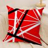 Van H-Halen Cushion Cover Silky Short Plush Double-Sided Printed Pillow Case for Sofa All Seasons Home Decor Gift