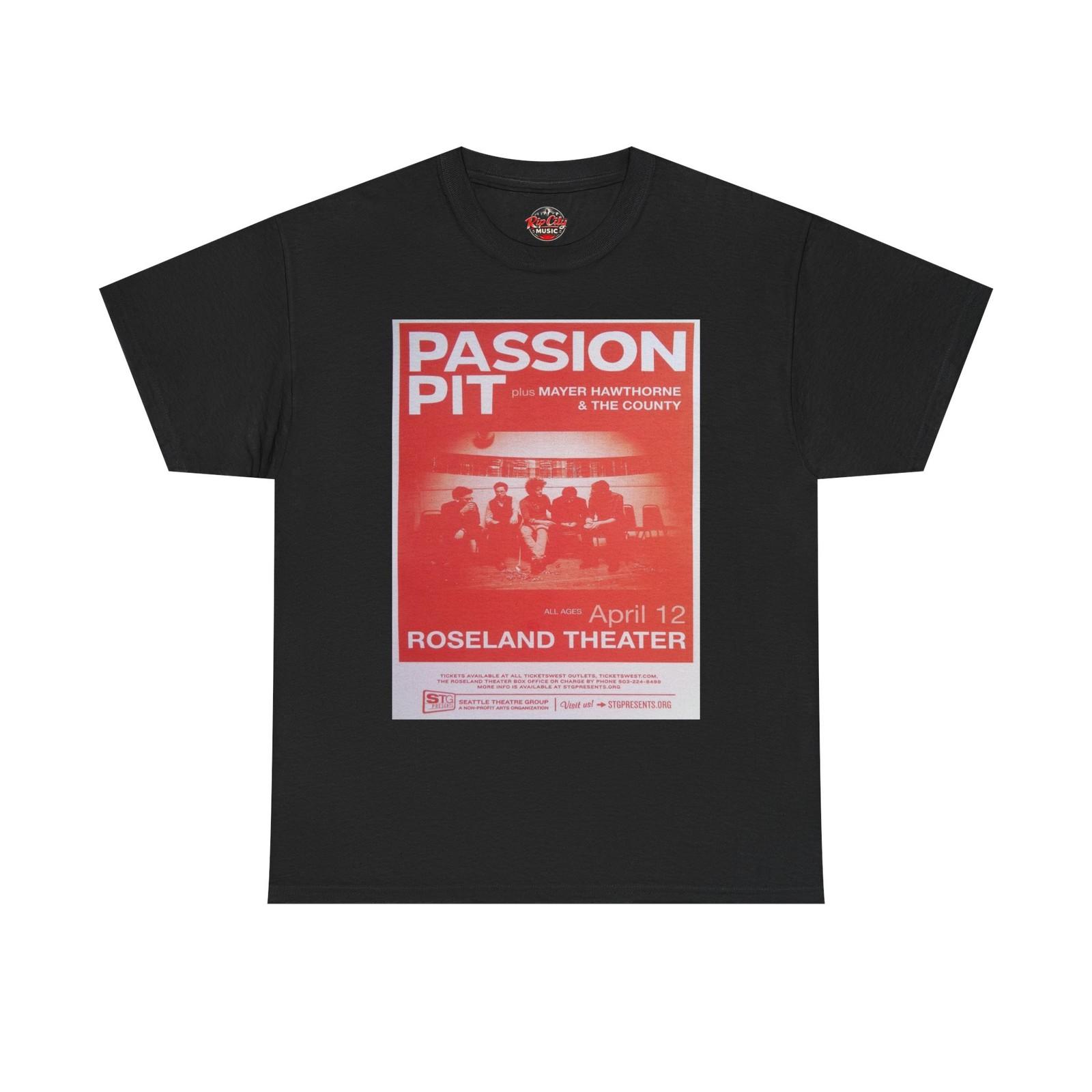 Passion Pit Apr 12 Roseland Theater Portland Oregon Retro Concert Poster T-Shirt S