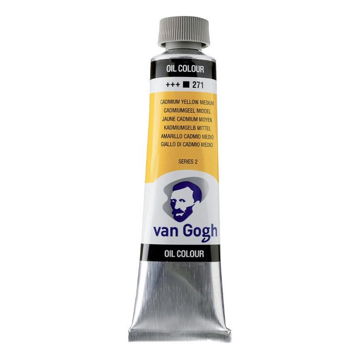 Oil paint - Cadmium Yellow Medium - 271 - Safflower oil - Van Gogh - 40ml giallo