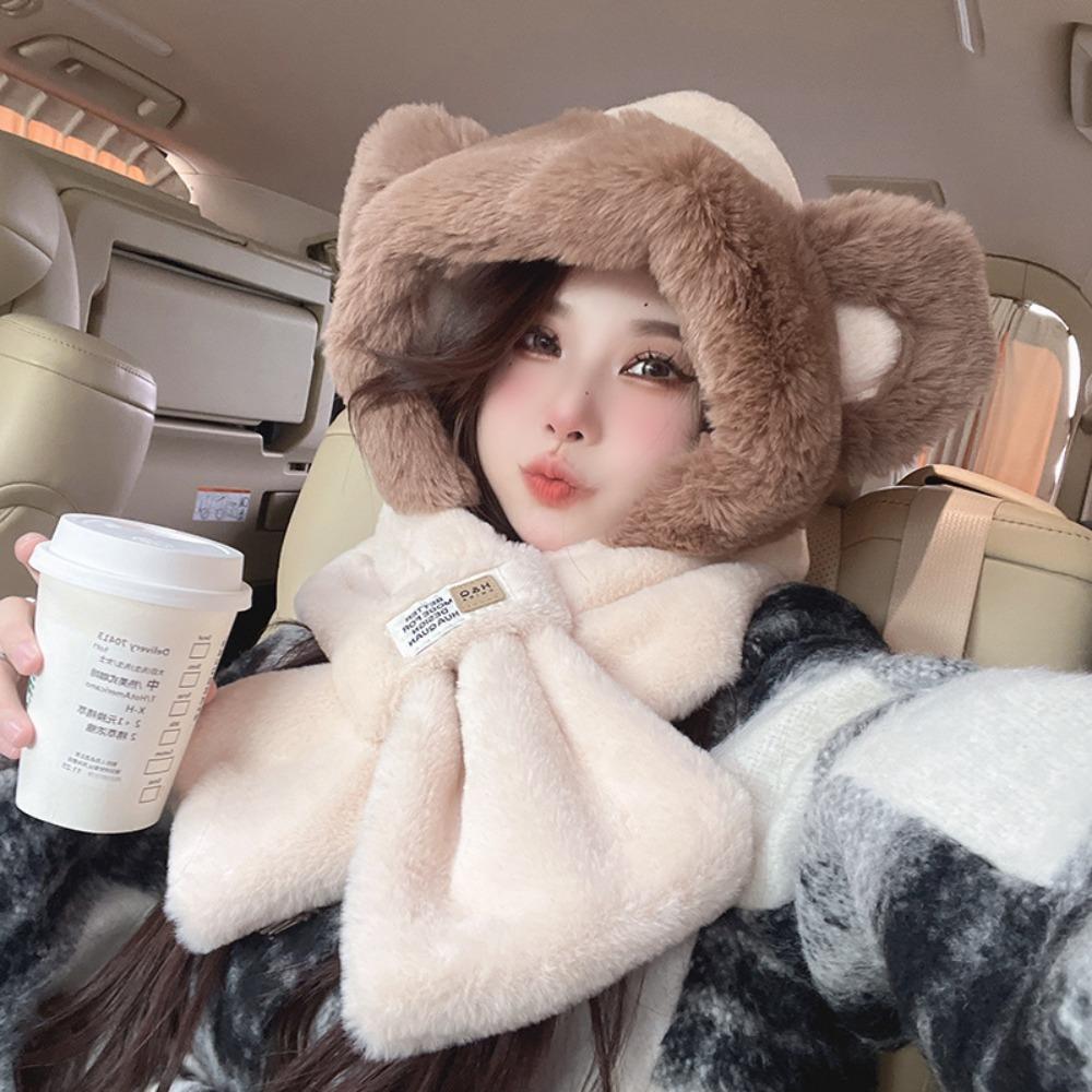 

Neck Warmer Winter Earmuffs Lei Feng Hat Plush Bear Hat Hats Glove Sets Cold Weather