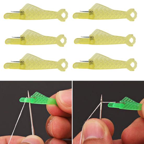 10Pcs Portable Needle Threader Fish Shape Convenient To Carry Long Service Life Automatic Threader for Embroidery