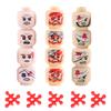 Non-Toxic Ww2 Injured Emotional Face Heads Building Blocks Army Soldiers Figures Zombie Heads Military Weapon Parts Bricks Toy