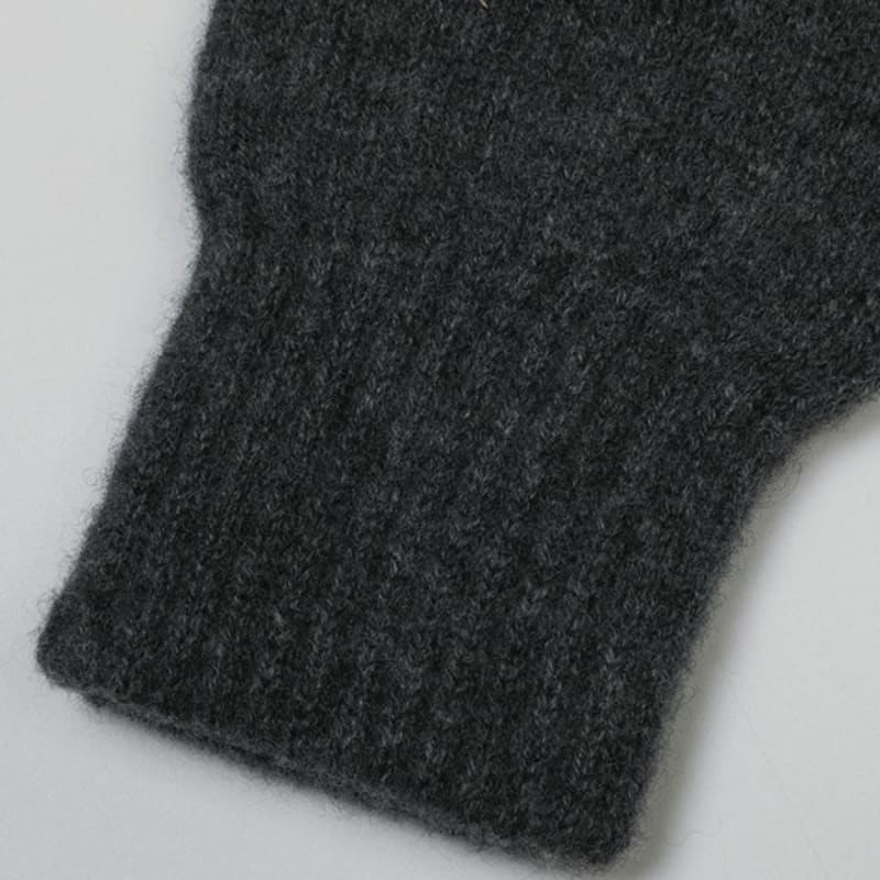CALLAITE 100% Cashmere Flap Gloves - Charcoal