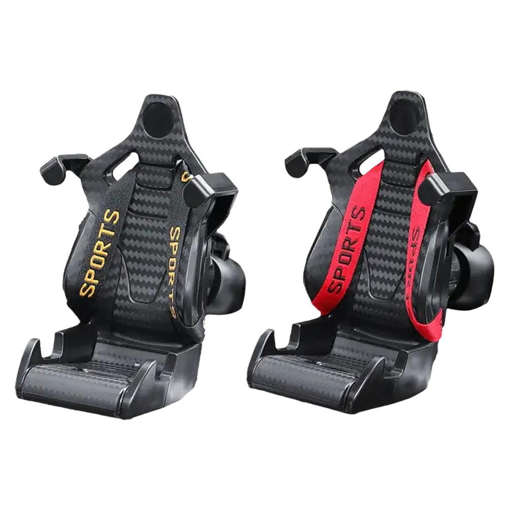 Uniwersalny Uchwyt na Telefon do Samochodu z Designem Fotela Wyścigowego - Uchwyt na Telefon z Klipsem do Kratki Wentylacyjnej Samochodu Do Nawigacji Akcesoria do Wnętrza Samochodu