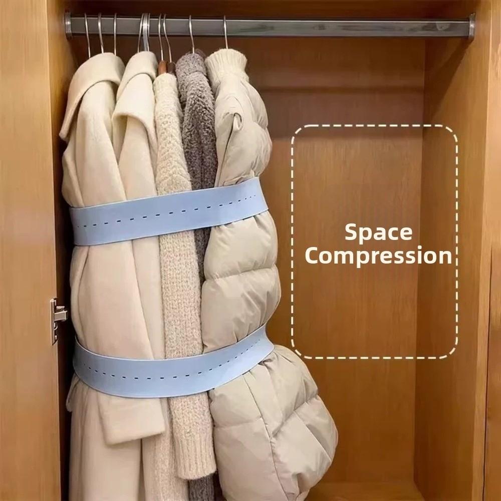 1/2/10/30Pcs Adjustable Elastic Storage Strap Roll-up Clothes Organizer Band Household Sorting
