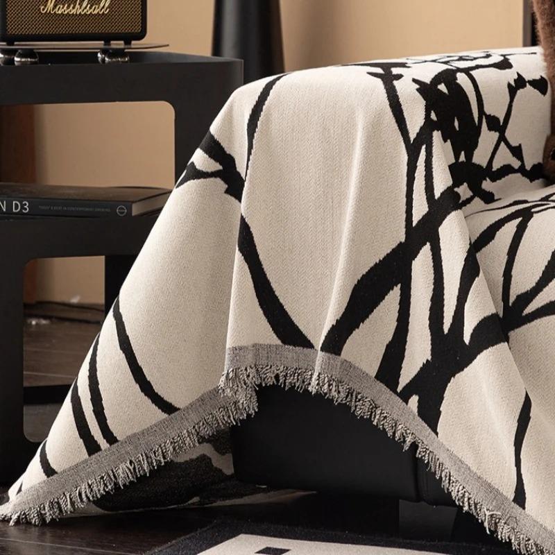 Light Luxury High-end Chenier Sofa Cover Four Season Universal Anti Slip Settee Towel Multi Purpose Thin Quilt Couch Blanket
