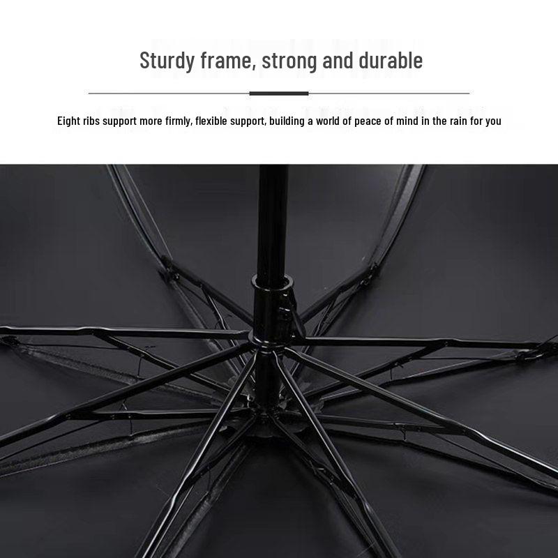 Blooming Umbrella: Korean Style, UV Protection, Lightweight, Durable, Eight Ribs, Black Glue, Waterproof