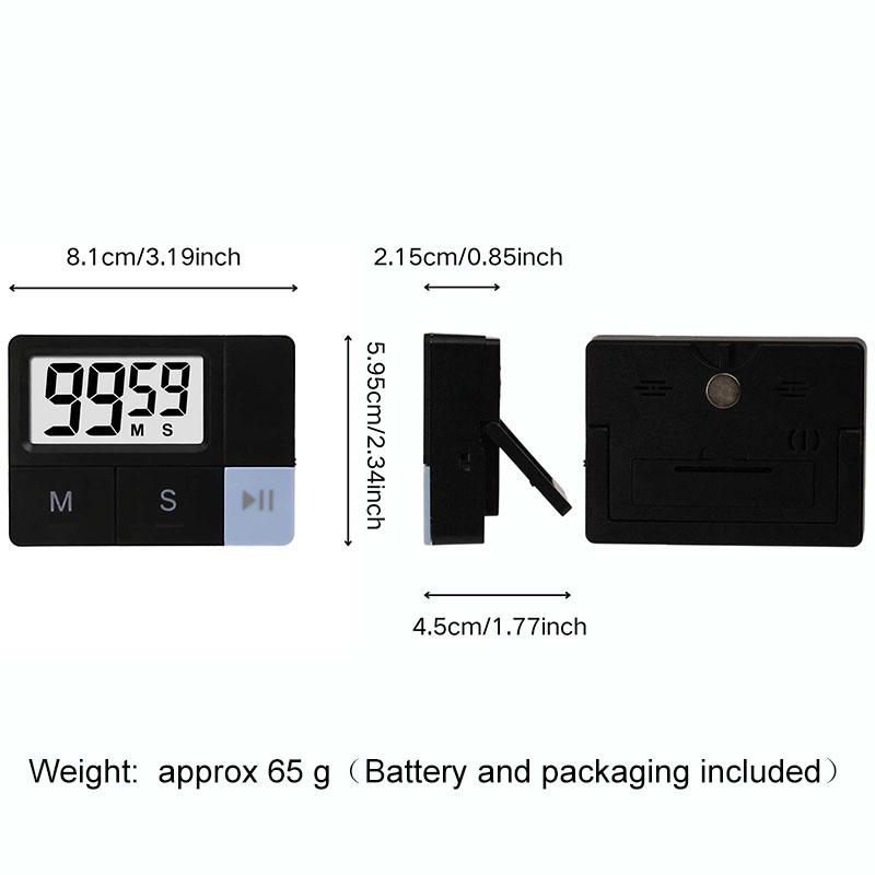 New Large Magnetic LCD Timer Reminder Kitchen Baking Countdown Digital Stopwatch Alarm with Stand Gadget Count Up