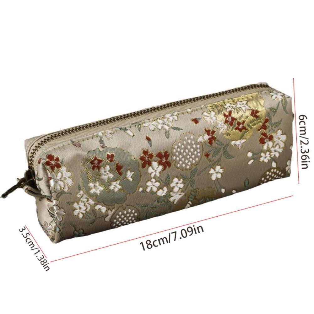 Retro Chinese Style Embroidery Pen Case Pen Pouch Pen Storage Bag  School Office Supply