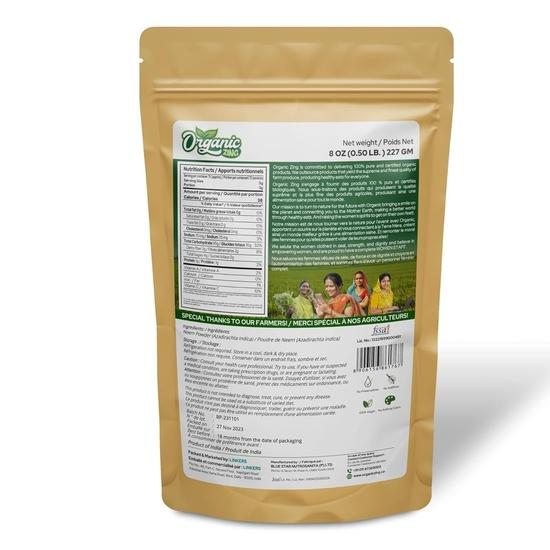 Organic Zing Neem Powder: Promotes Healthy Skin & Hair - 227g, Pack of 1
