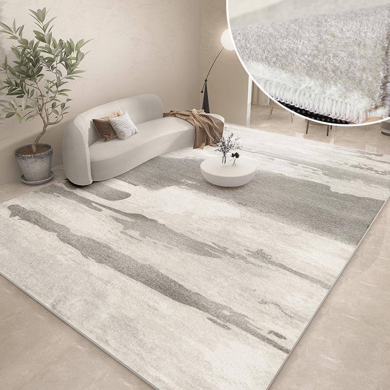 Modern Carpets for Living Room Abstract Large Area Plush Rugs Bedroom Decor Bedside Carpet Grey Thickened Floor Mat Lounge Rug