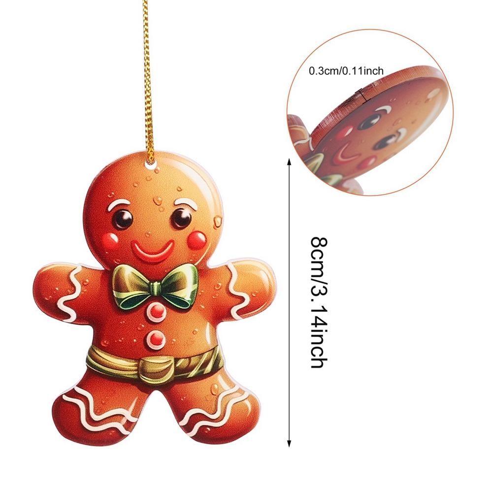 Christmas Tree Hanging Pendants Xmas Ornament Letter/Bell/House/Gingerbread Man/Horse/Snowman