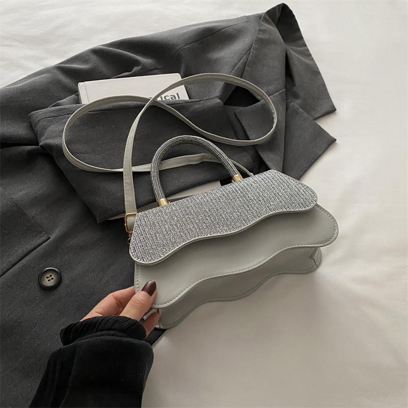 Chic Pu Leather Small Square Bag In Black Silver Pink And Khaki For Everyday Use