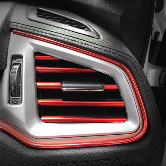 10Pcs 20cm U Air Conditioner Shape Car Decorative Outlet Moulding Trim Strips